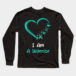 Cervical Cancer Awareness gift I am a Warrior Long Sleeve T-Shirt